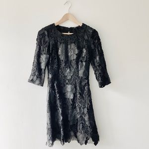 Zara leather lace dress
